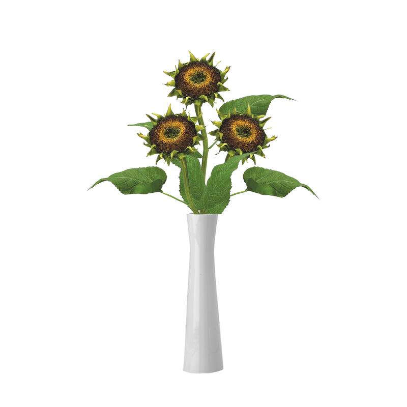 28" Brown Sunflower Artificial Spray