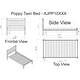 preview thumbnail 4 of 26, Poppy Solid Wood Twin or Full Size Bed