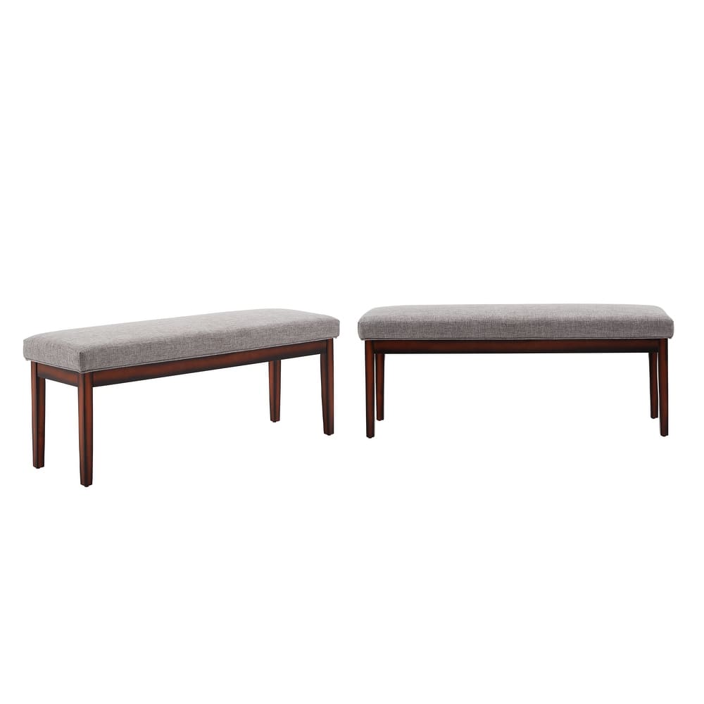 Sylvestra Upholstered Espresso Finish Bench