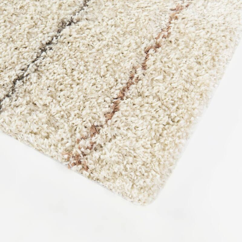 Patricia Striped Shag Area Rug