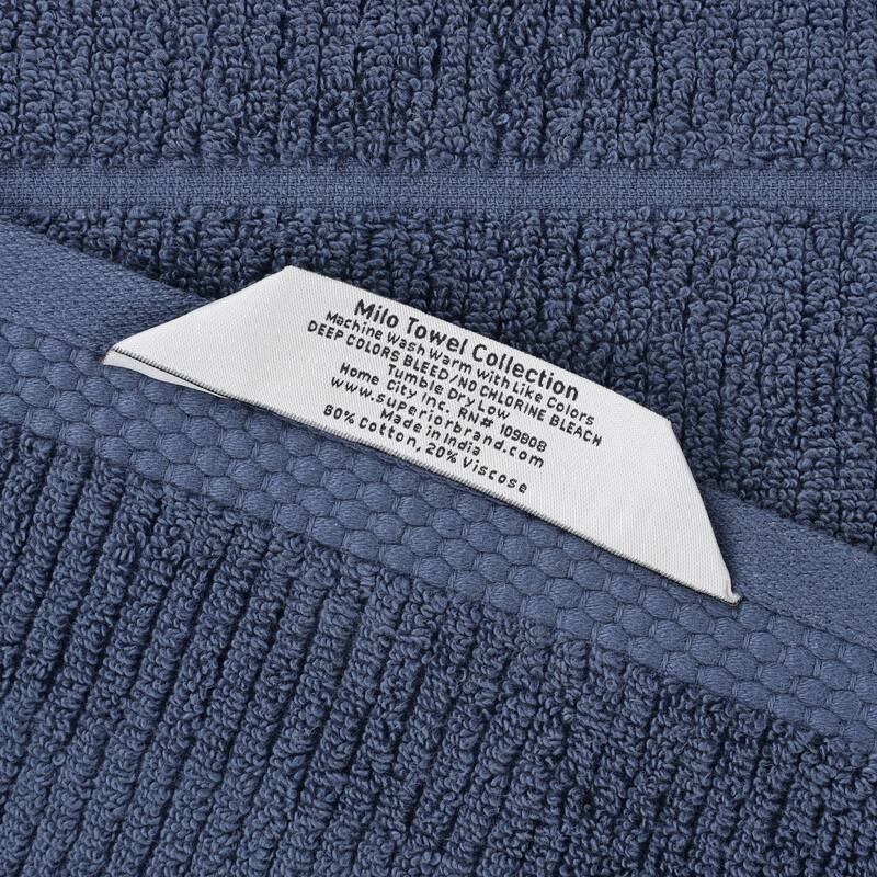 Superior Milo Smart Twist Viscose Cotton Blend Bath Sheets, Set of 2