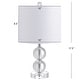 preview thumbnail 10 of 10, Flora 17.5" Crystal LED Table Lamp, Clear by JONATHAN Y