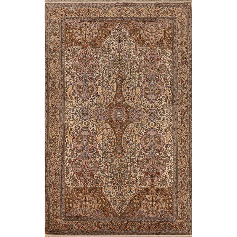 Anatolian Turkish Vintage Area Rug Handmade Bedroom Wool Carpet - 6'8" X 10'0"