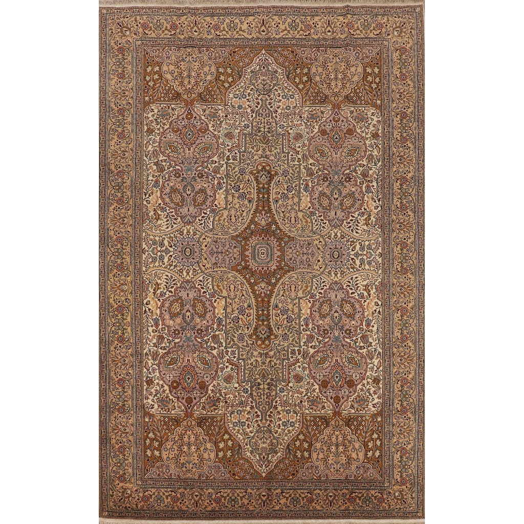 Anatolian Turkish Vintage Area Rug Handmade Bedroom Wool Carpet - 6'8" X 10'0"