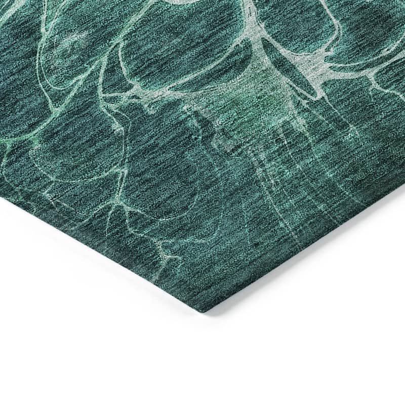 HomeRoots Abstract Transitional Rectangle Outdoor Rug
