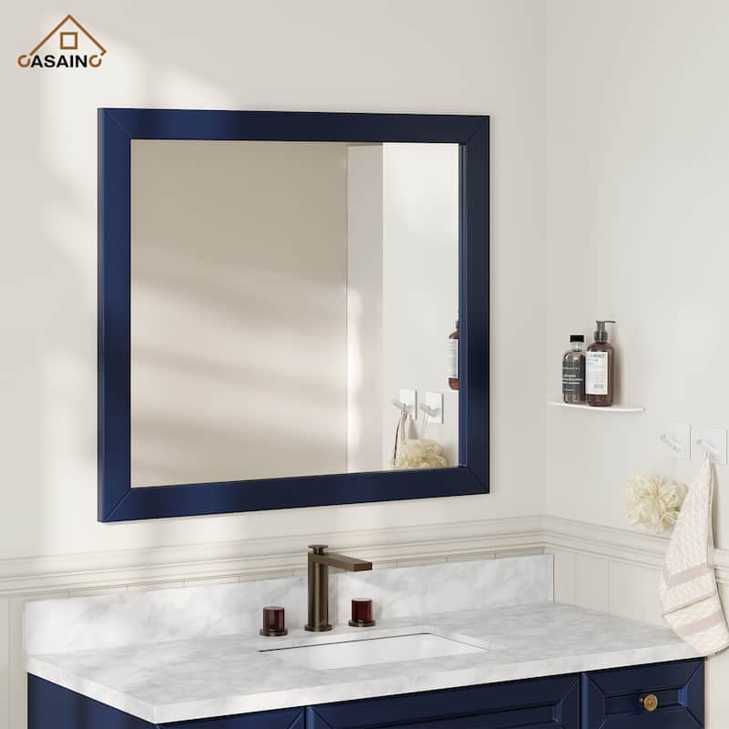 CASAINC 36in Solid Wood Framed Mirror in Multiple Color Frames