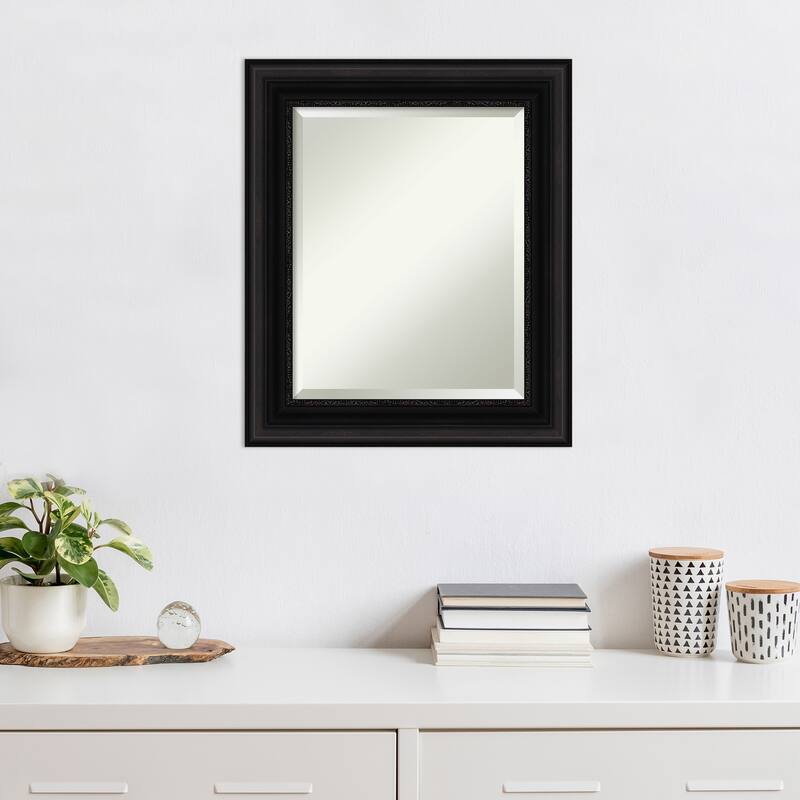 Beveled Wall Mirror - Parlor Black Frame
