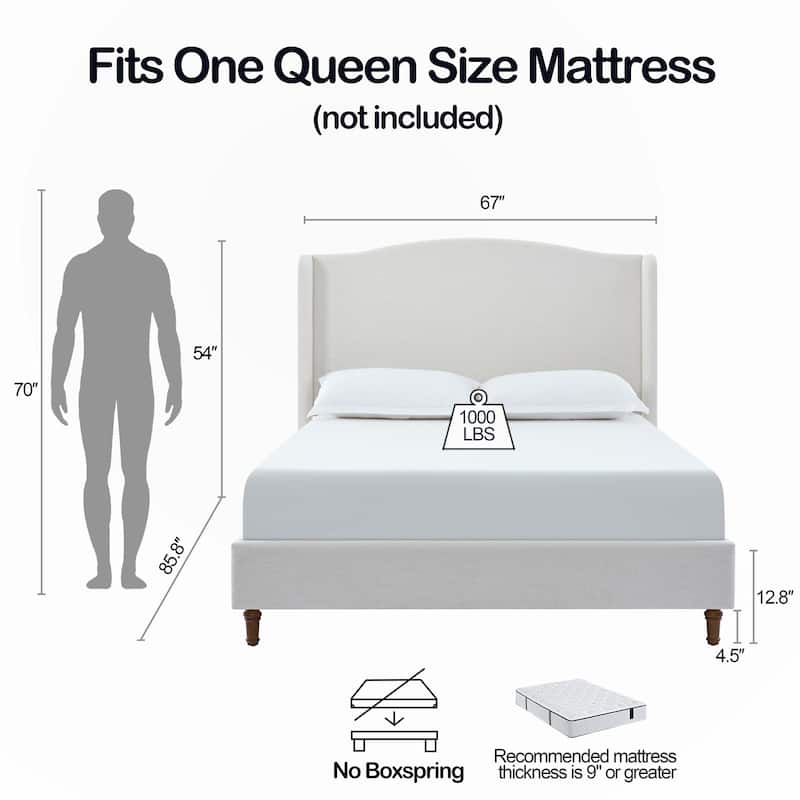 Harper Tall Headboard Upholstered Bed