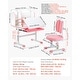preview thumbnail 7 of 8, Pink Kids Height Adjustable Chair and Desk with Bookshelf and Storage Drawer and - 31.50 x 23.62 x (21.26 - 28.74) in