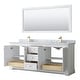 preview thumbnail 19 of 19, Avery 80-inch Double Vanity, Marble Top, Square Sinks, No Mirror