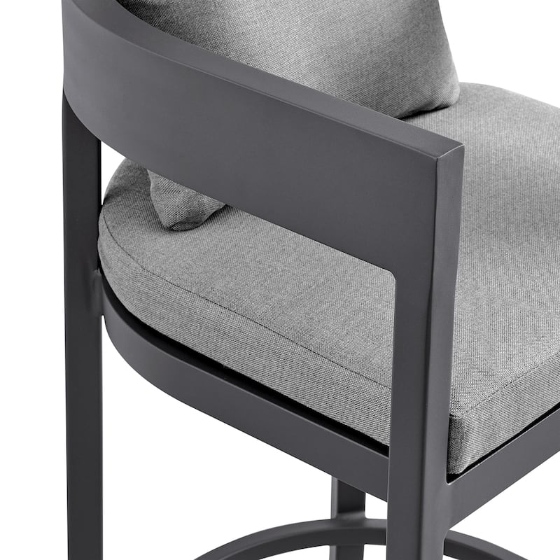 Argiope Modern Aluminum Outdoor Bar Stool