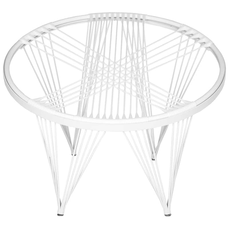 SAFAVIEH Mara Launchpad All White Chair - 36"x36"x28" - 36Wx36Dx28H