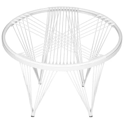 SAFAVIEH Mara Launchpad All White Chair - 36"x36"x28" - 36Wx36Dx28H