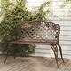 preview thumbnail 8 of 19, vidaXL Patio Bench 42.5" Cast Aluminum - 42.5" x 23.6" x 32.7" Brown 42.5" x 23.6" x 32.7"