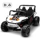 preview thumbnail 11 of 18, 12V Electric UTV Car with Remote Control, Ride on Truck with Toy Storage White