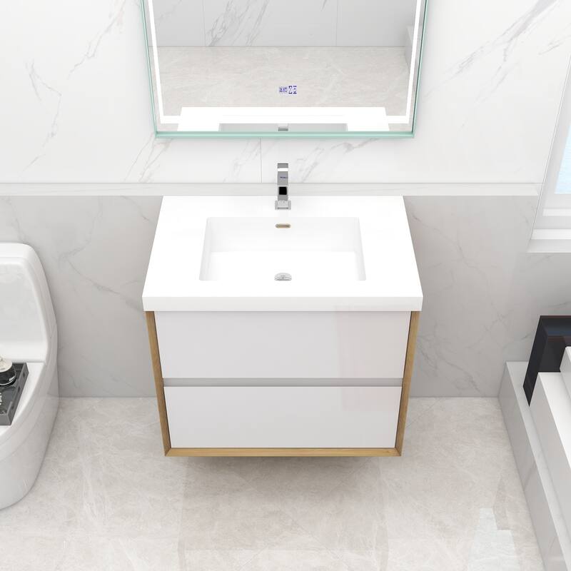 Selina 30" Wall Mounted Vanity with Single Sink - 30
