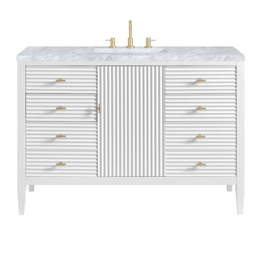 James Martin Vanities 485-V48-3CAR Myrrin 48" Single Basin Wood Vanity