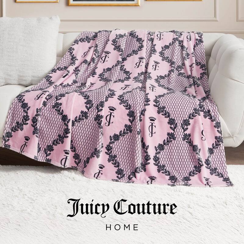 Juicy Couture 60"x70" Plush Throw Blankets