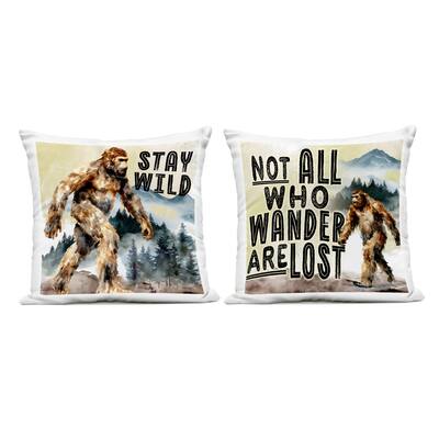 Stupell Wild Mythical Creature Quotes Printed Outdoor Throw Pillow Design by Nicole DeCamp (Set of 2)