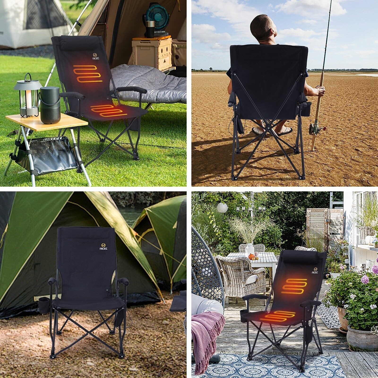 Heated Chairs Outdoor Sports Heated Chair Heated Camping Chair