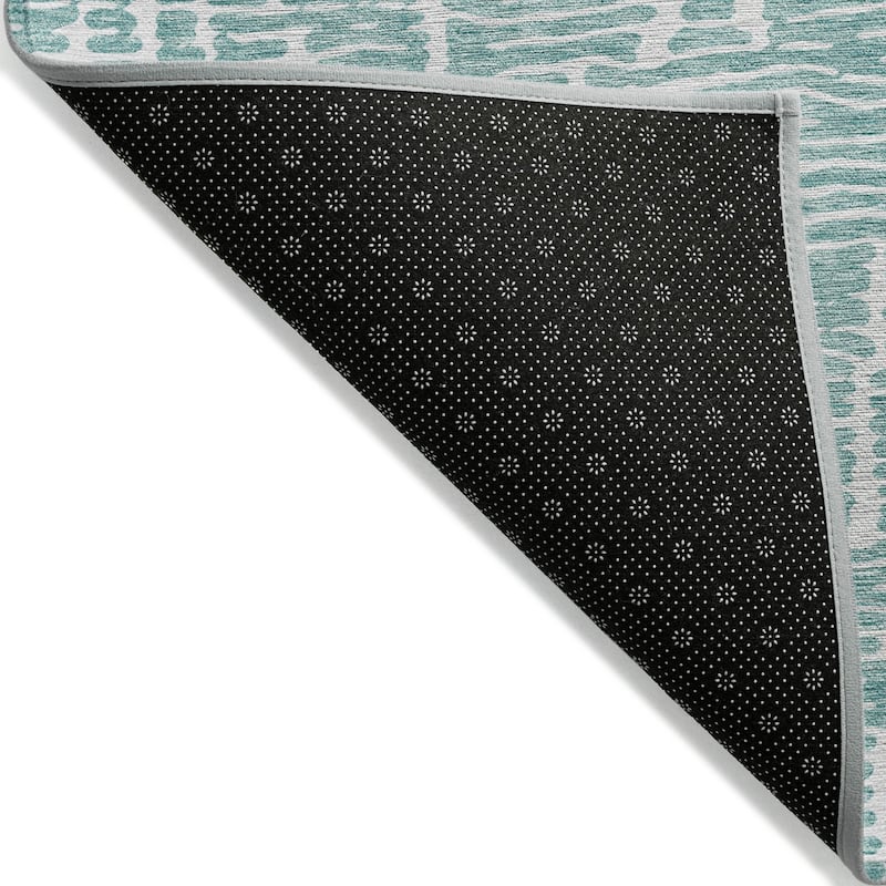 Machine Washable Indoor/ Outdoor Chantille Modern Abstract Rug