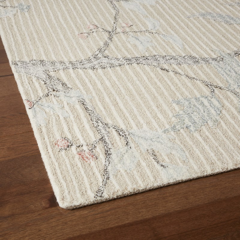 Lillian Lillian August Luisa Eloise French Country Floral Area Rug, Cream/Blue/Blush