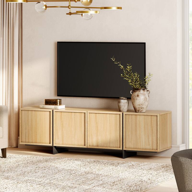 WAMPAT Modern TV Stand and 9-drawer Storage Cabinet Set of 2 for Living Room - TV Stand+dresser