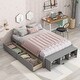 Full Size Platform Bed with Storage Bench and 2 Drawers - Bed Bath ...