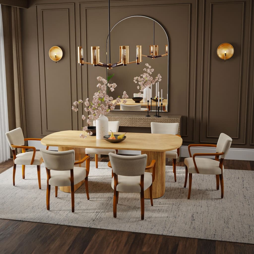 Alora Decor Maude Hand-Tufted Solid Tone on Tone Ivory and Blue Area Rug