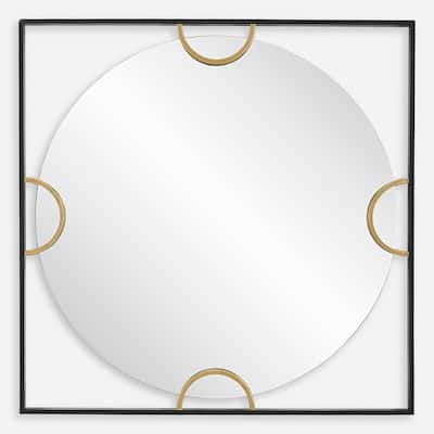 Uttermost 09958 Hinson 39" Diameter Circular Framed Bathroom Mirror