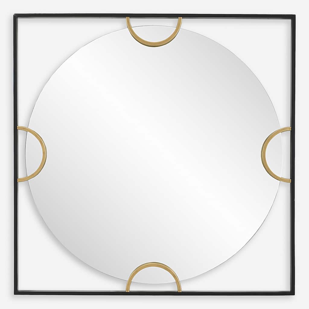 Uttermost 09958 Hinson 39" Diameter Circular Framed Bathroom Mirror