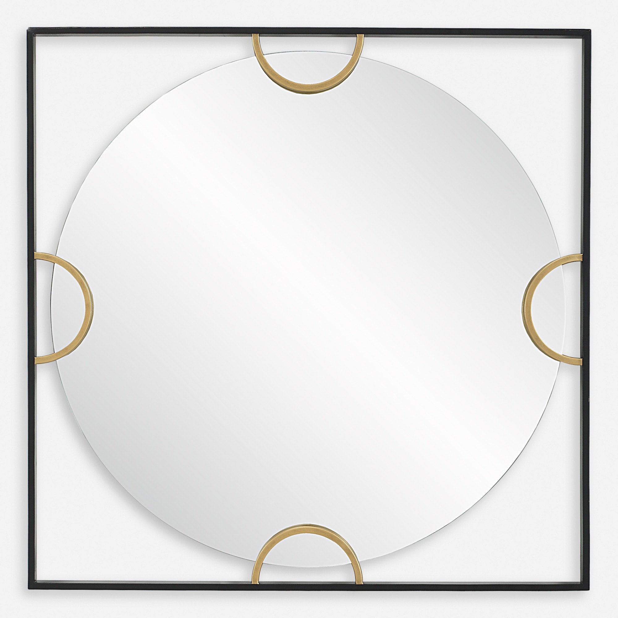 Uttermost 09958 Hinson 39" Diameter Circular Framed Accent Mirror