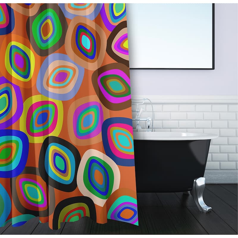 Modern Leaf Pile Shower Curtain