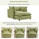 preview thumbnail 39 of 41, 47" Cozy Upholstered Armchair with Movable Ottoman, Wide Seat, Curved Armrests and Soft Pillows