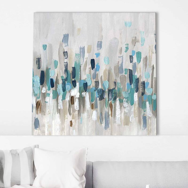 "Staccato Blue I" by Katrina Craven Print on Canvas