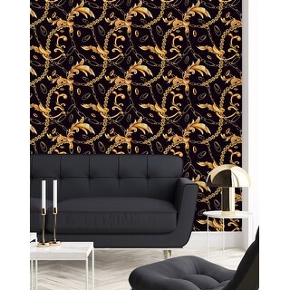 Gold Chains Pattern Wallpaper Peel and Stick and Prepasted - Bed Bath ...