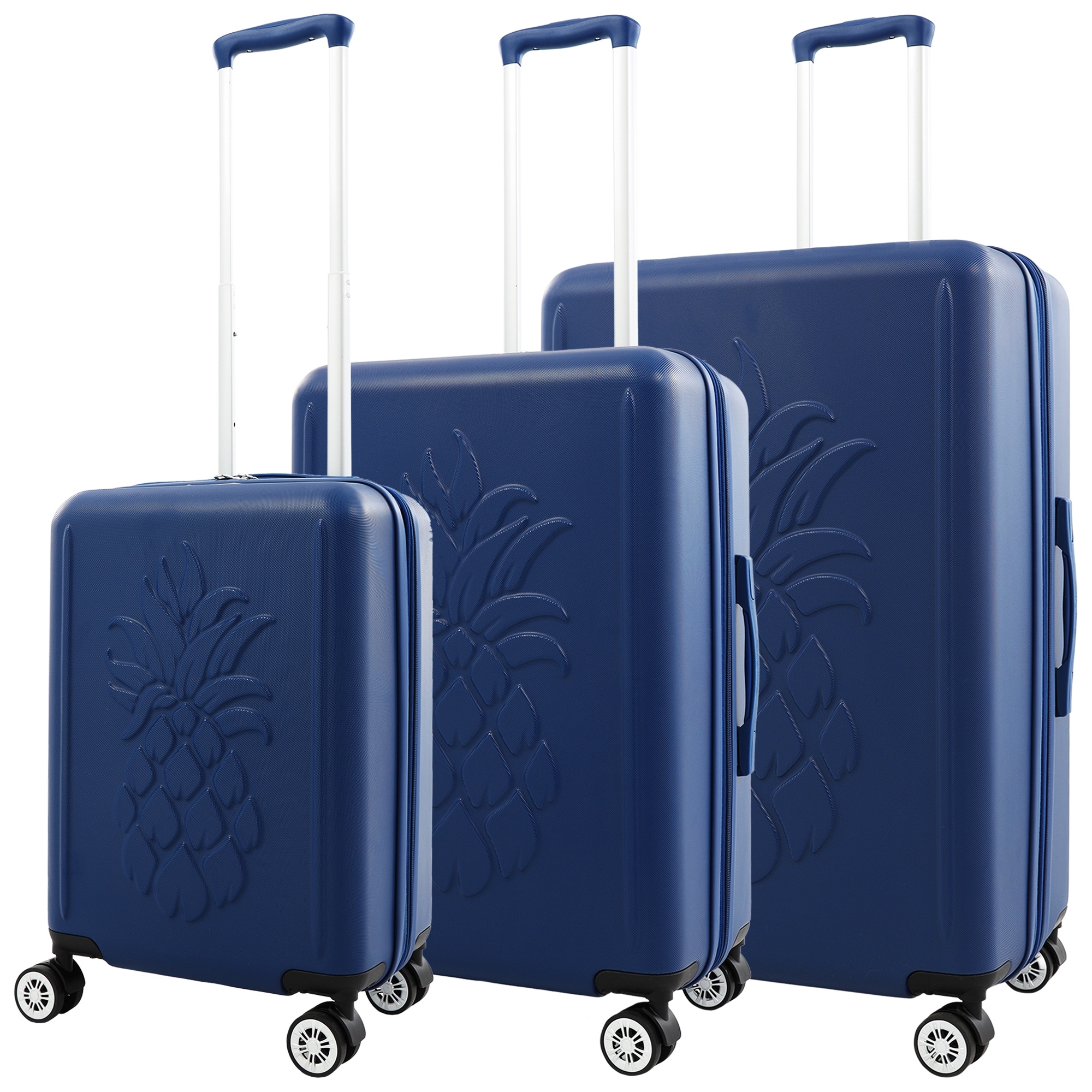 Tommy Bahama 3-Piece Hardside Luggage Set with 3D Pineapple - 30", 26" & 21.5" Spinner Suitcases