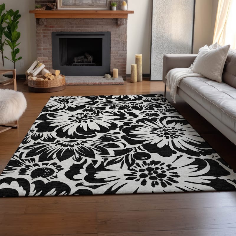 Premium Washable Super Soft Modern Floral Mayfield Rug