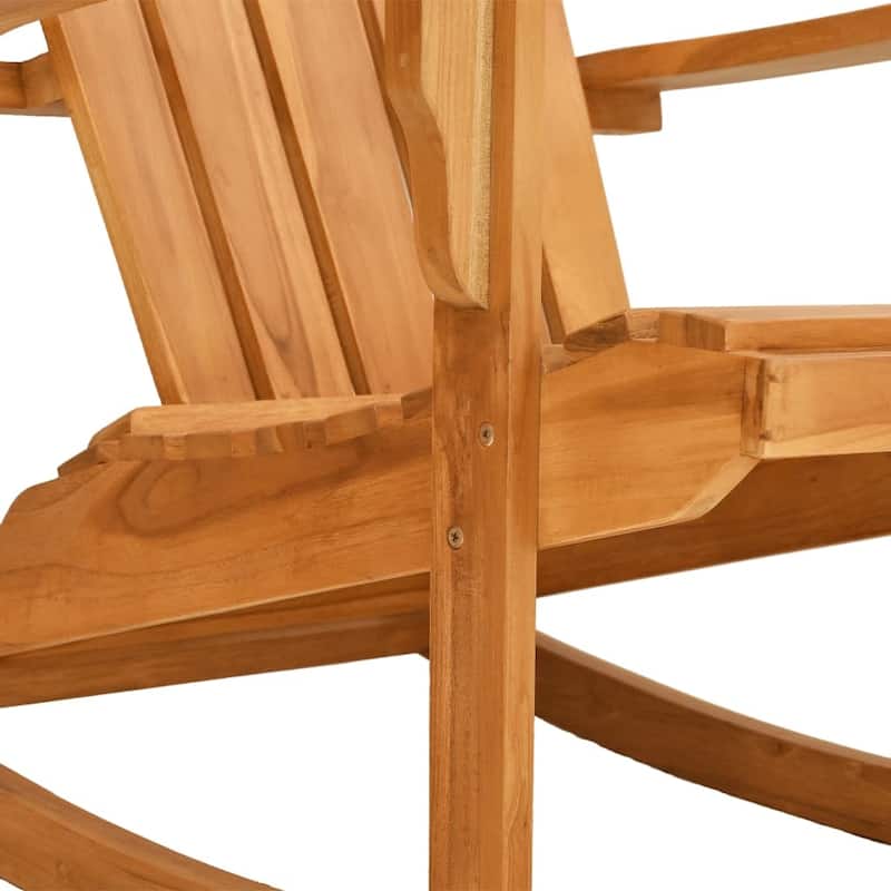 vidaXL Garden Rocking Adirondack Chair Teak Solid teak wood Medium - 39.4 x 30.3 x 38.6 in