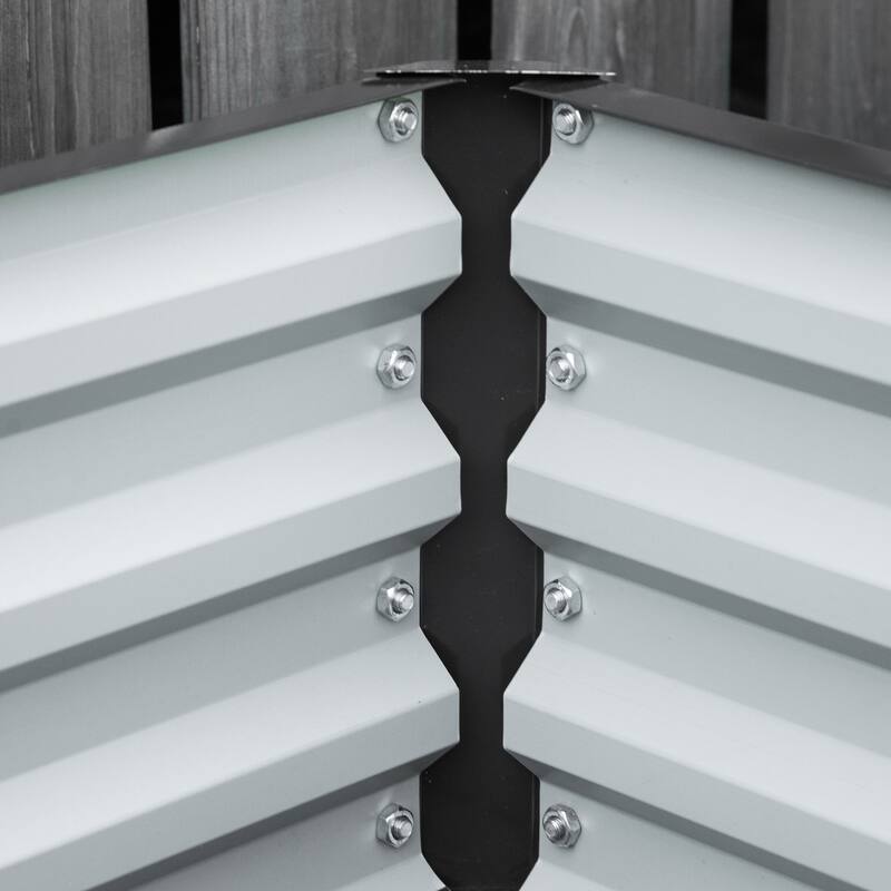 Outsunny Galvanized Raised Garden Bed, 4' x 2' x 1' Metal Planter Box, for Growing Vegetables, Flowers, Herbs, Succulents