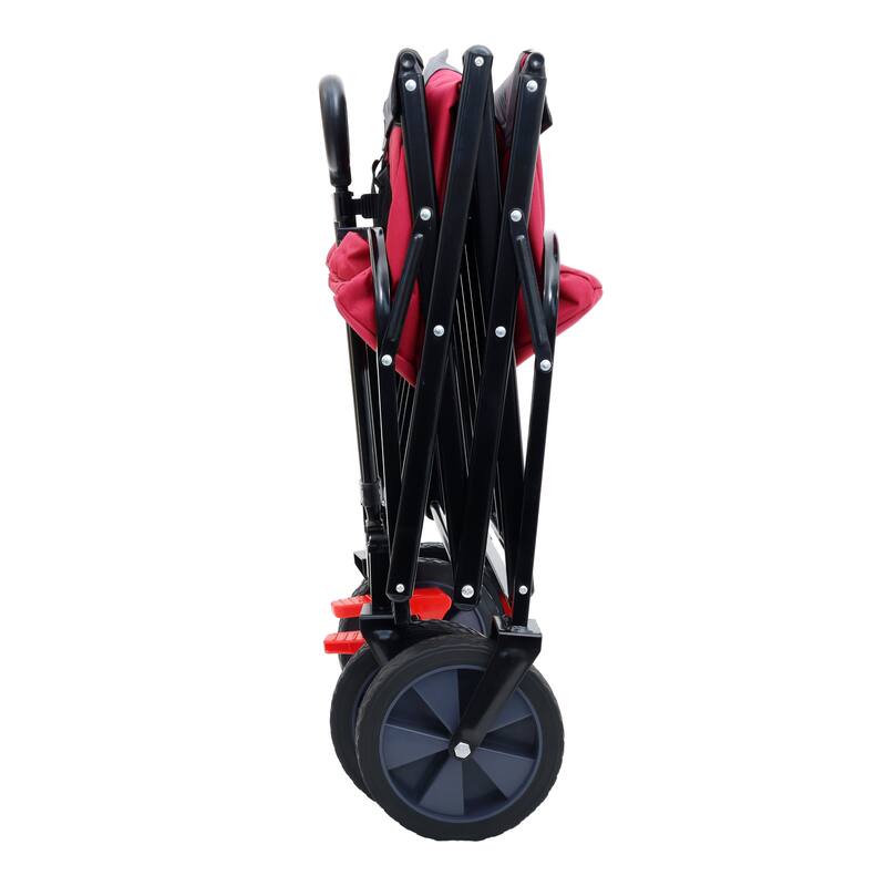 150L Collapsible Wagon Cart, 360lbs Capacity, Heavy Duty With Wheels for Outdoor, Grocery, Shopping