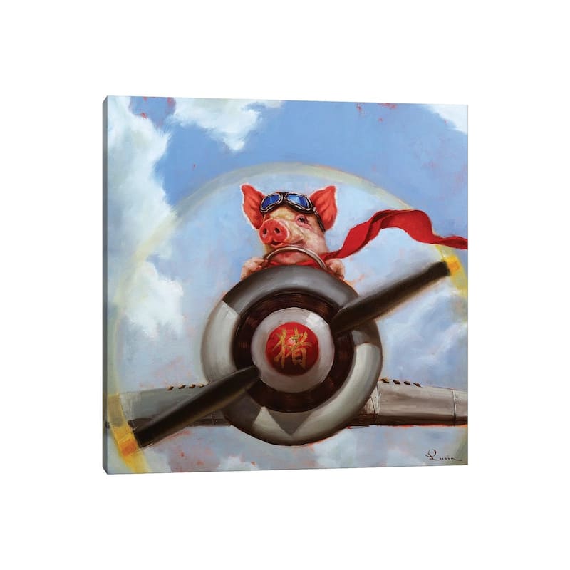 iCanvas "When Pigs Fly" by Lucia Heffernan Canvas Print