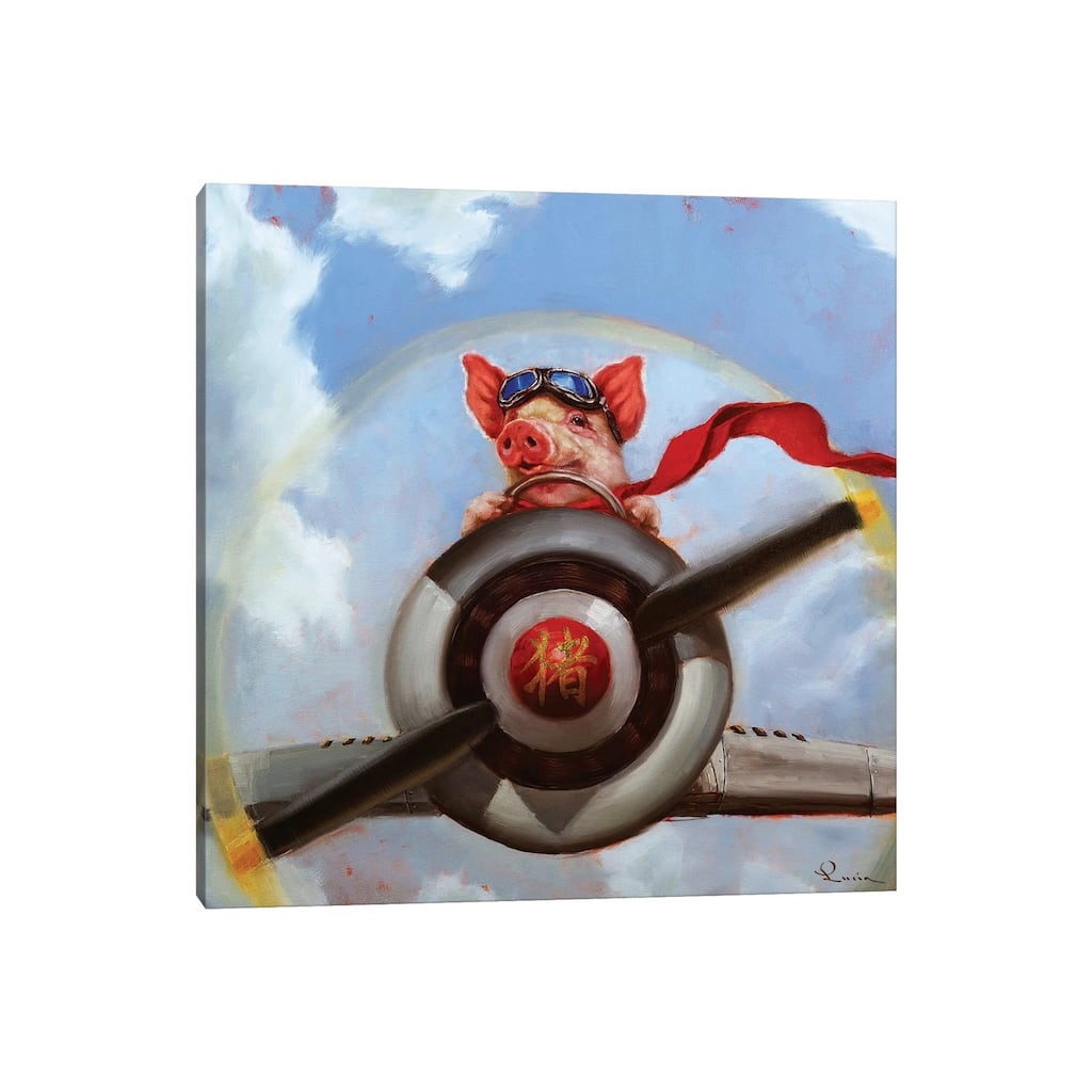 iCanvas "When Pigs Fly" by Lucia Heffernan Canvas Print