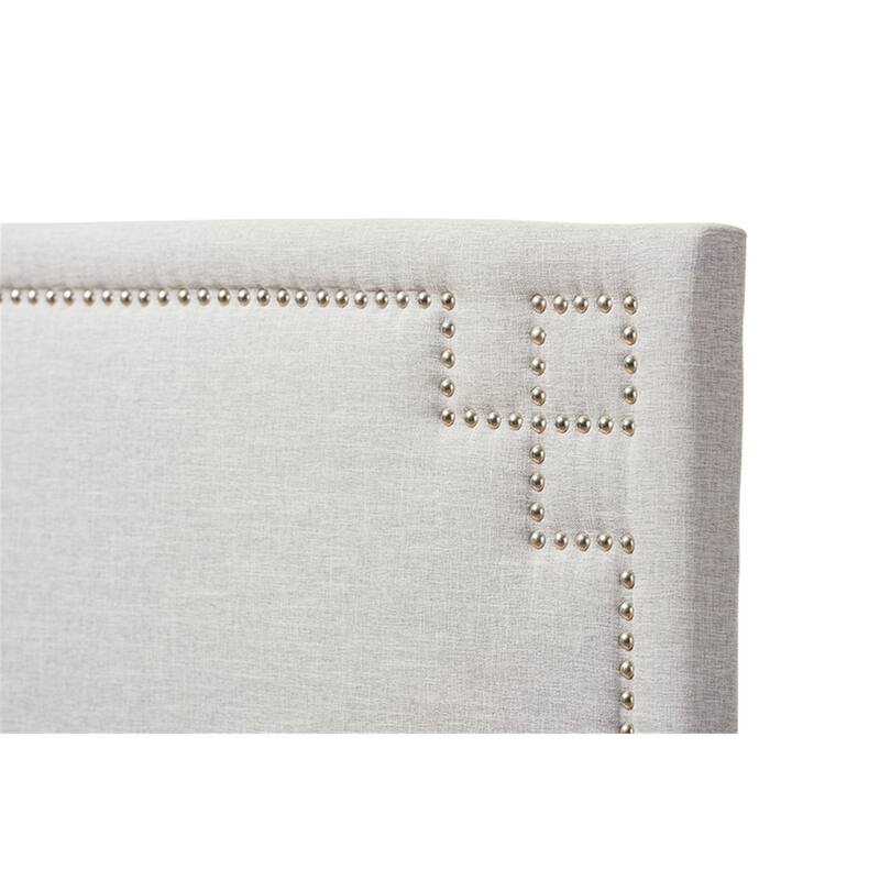 Contemporary Fabric Upholstered Headboard with Adjustable Height and Solid Wood Frame for Stylish Bedrooms
