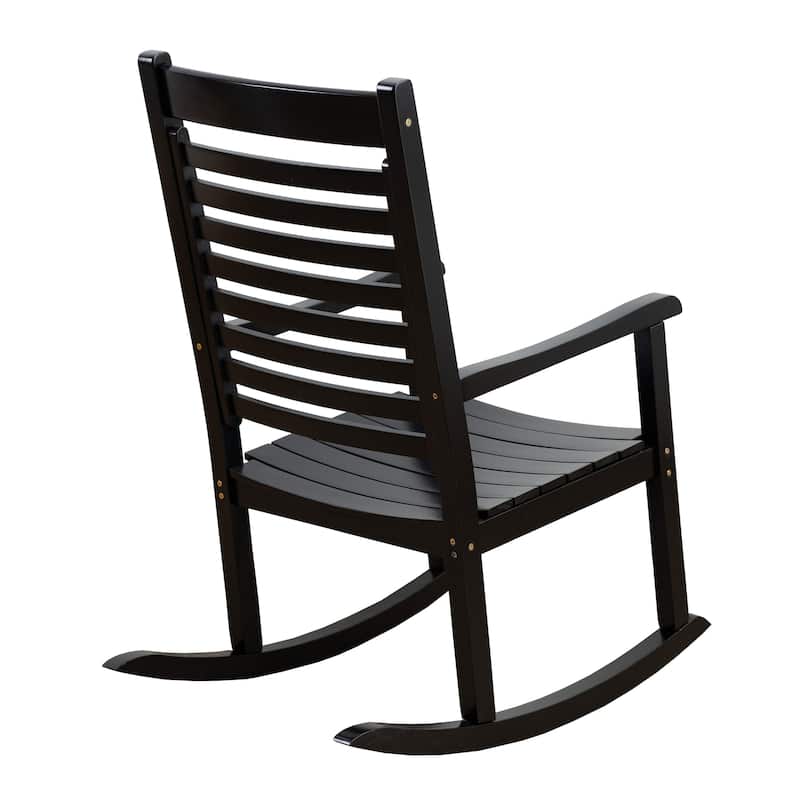 Elemental Modern Oversize Wood Outdoor Patio Rocking Chair