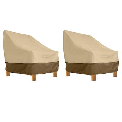Classic Accessories Veranda Water-Resistant 38 Inch Deep Seated Patio Lounge Chair Cover, 2 Pack