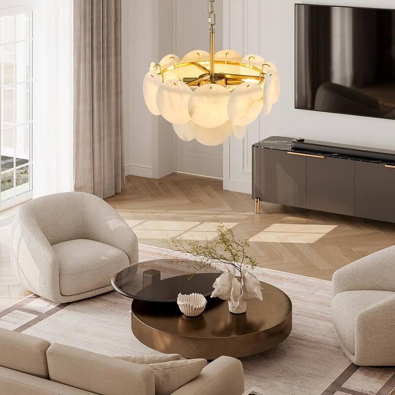 KAYLA Modern Natural Marble Living Room Chandeliers