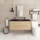 preview thumbnail 43 of 66, Wall-Mounted Bathroom Vanity in Evita Oak with Integrated Black Sink 47.24" x 18.9" - Evita Oak