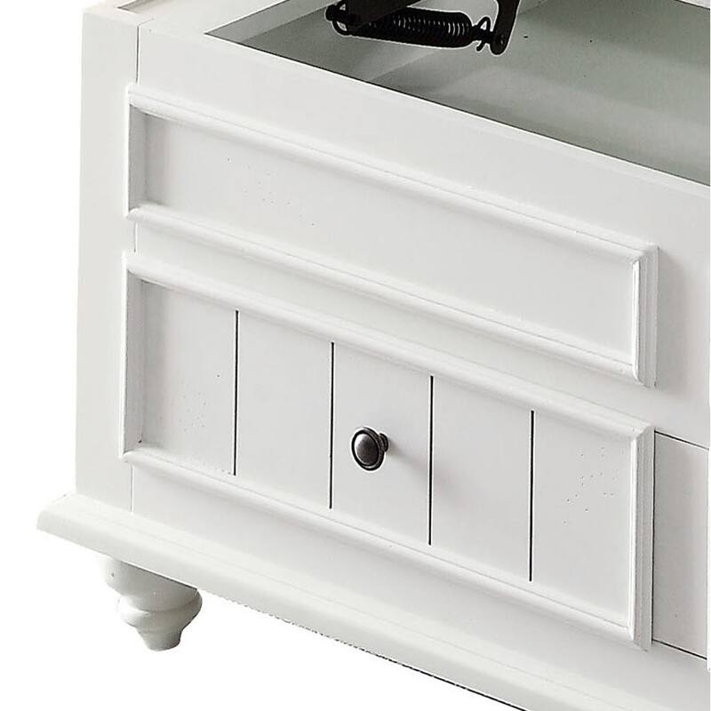 Laguna White Washed Coffee Table with Lift-top