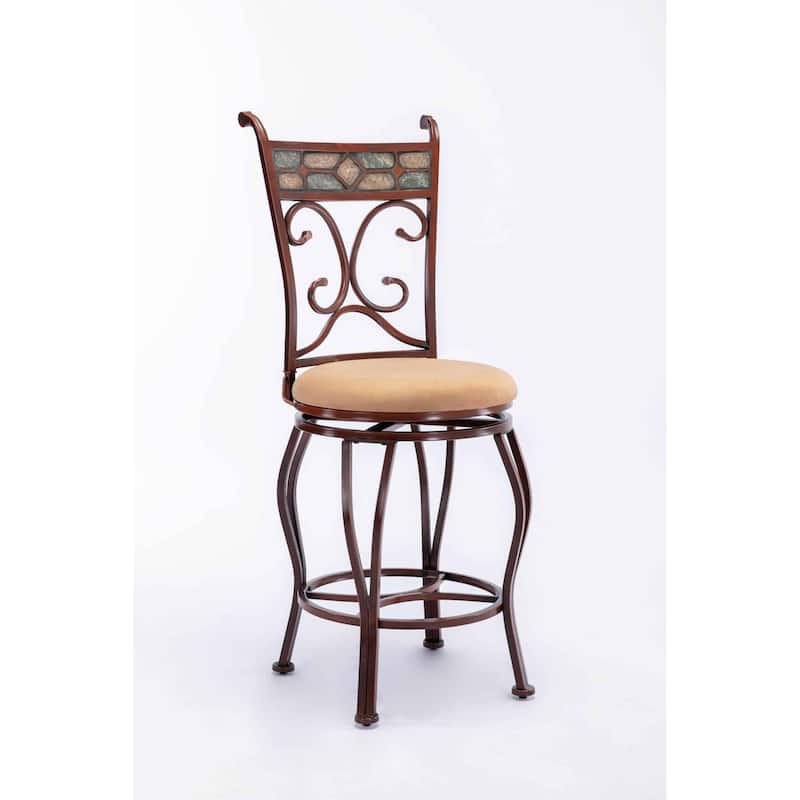 Boraam Beau Metal Swivel Counter or Bar Stool